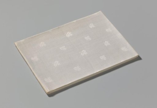 Napkin of white linen damask