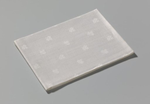 Napkin of white linen damask
