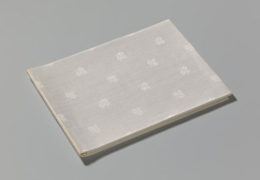 Napkin of white linen damask