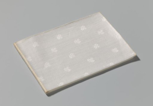 Napkin of white linen damask