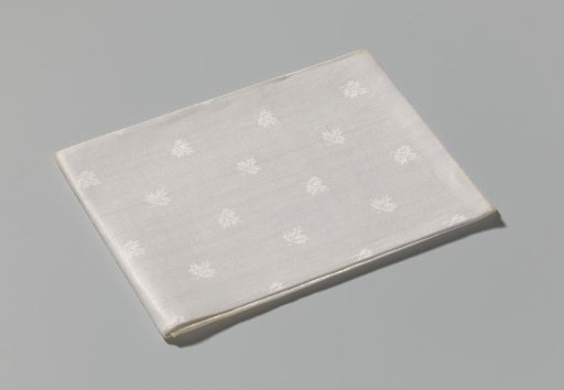 Napkin of white linen damask