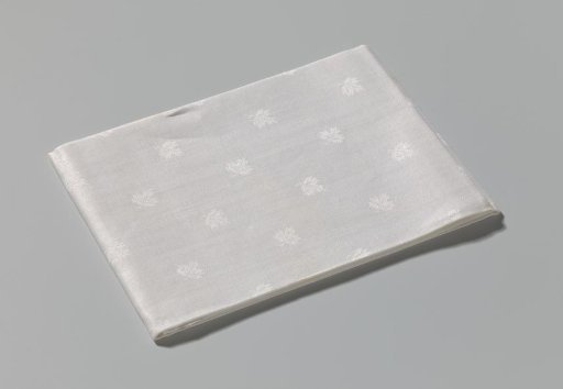 Napkin of white linen damask