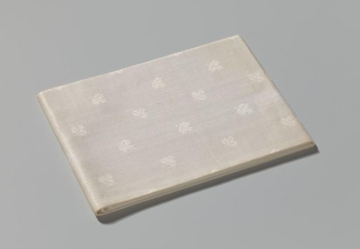 Napkin of white linen damask