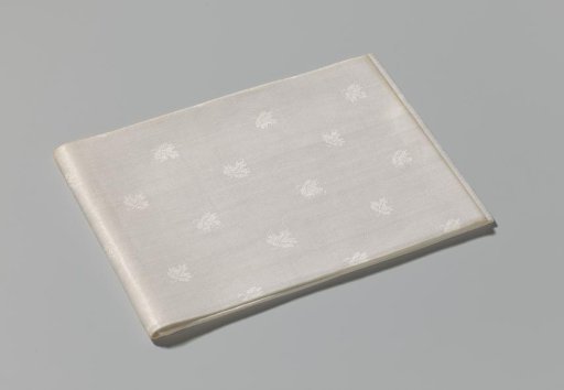 Napkin of white linen damask
