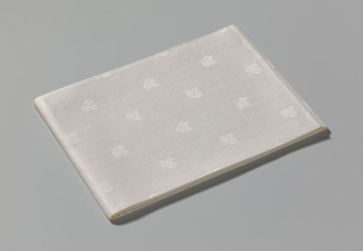 Napkin of white linen damask