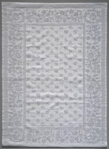 Napkin of white linen damask