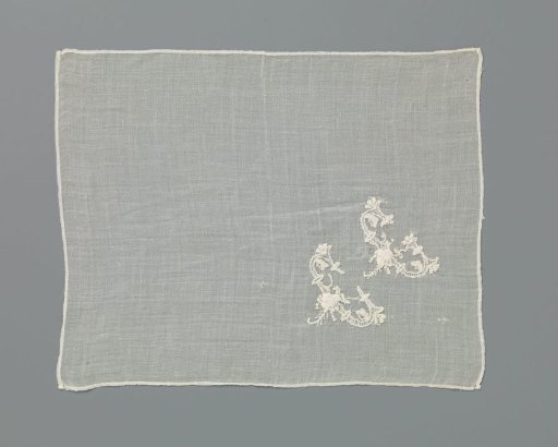 Batiste cover for a pin cushion with embroidered initials CG