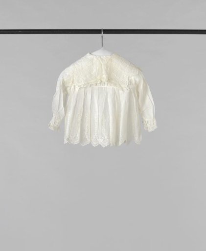 Shirt with Long Sleeves for a Boy, of White Linen Batiste