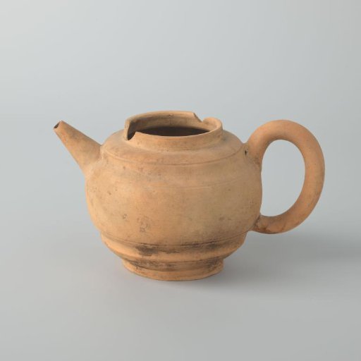 Teapot of Unglazed Earthenware (De Caluwe Kiln Waste)