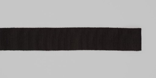 Black cotton ribbed ribbon