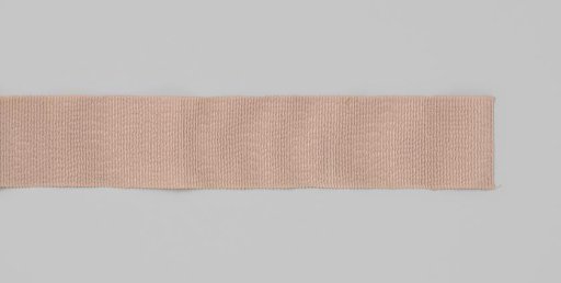 Grosgrain ribbon of beige silk, with crinkled effect