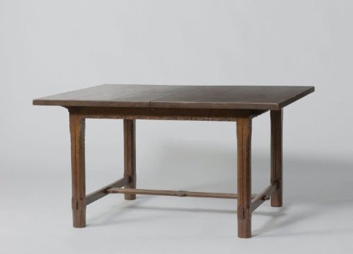 Dining table with extra leaves under the tabletop