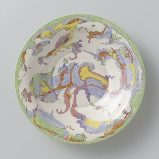 Earthenware Plate Painted with the "Los" Pattern