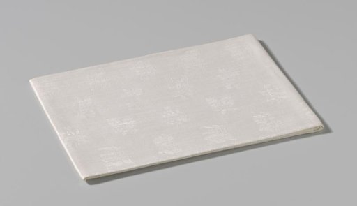 Linen damask napkin with a floral pattern