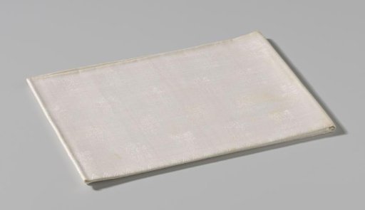 Linen damask napkin with a floral pattern