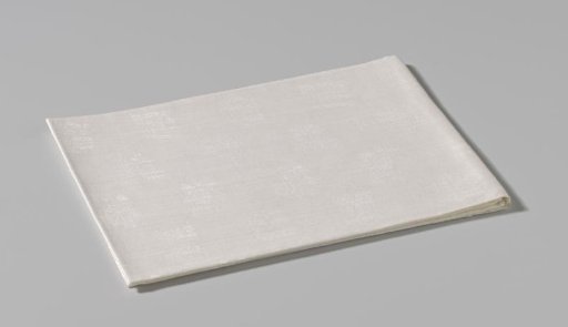 Linen damask napkin with a floral pattern