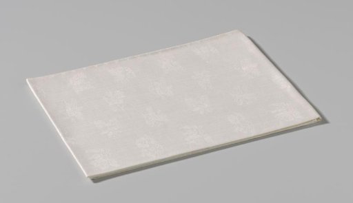 Linen damask napkin with a floral pattern