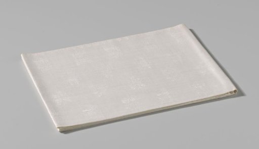 Linen damask napkin with a floral pattern