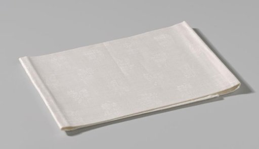Linen damask napkin with a floral pattern