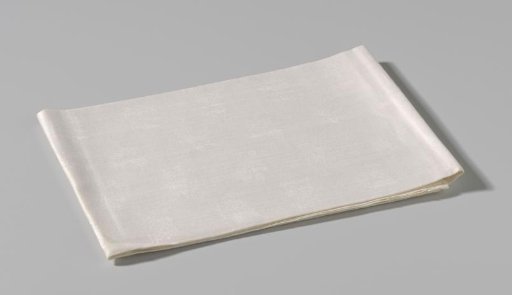 Linen damask napkin with a floral pattern