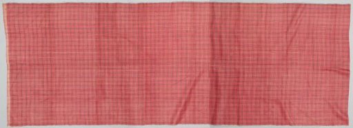 Fragment of celas, red checkered lining fabric