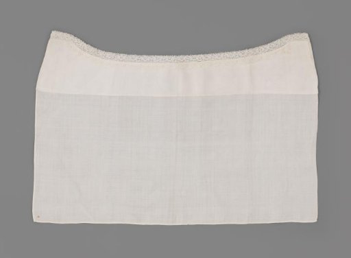 Linen bodice cloth with a strip of Flemish bobbin lace