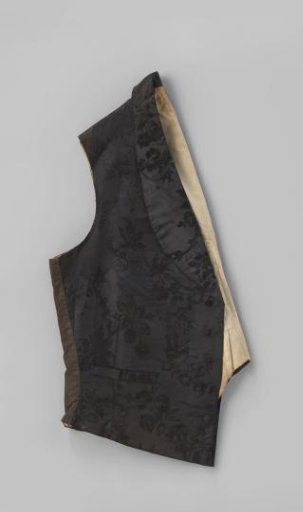 Vest of black silk damask