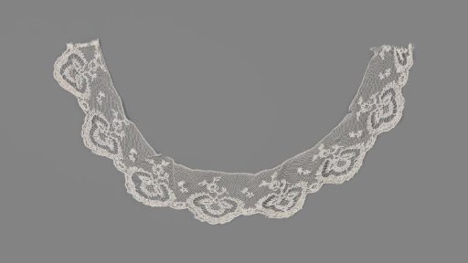 Tulle collar with lace border
