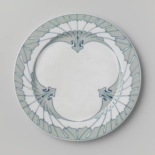 Plate, painted with the Flügel pattern