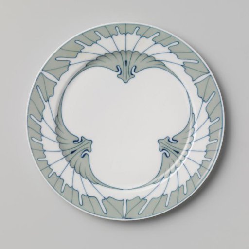 Plate, painted with the Flügelmuster decoration