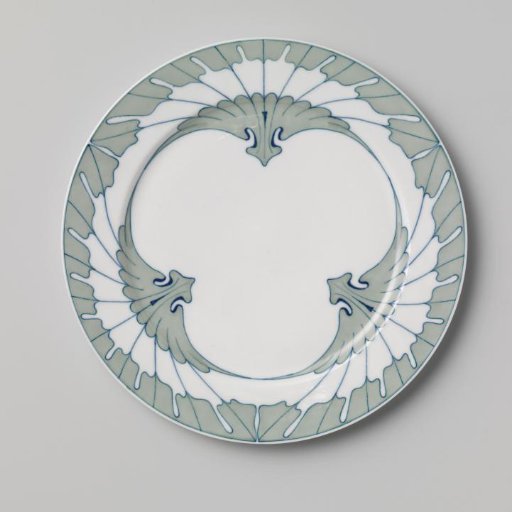Plate, painted with the Flügelmuster decoration