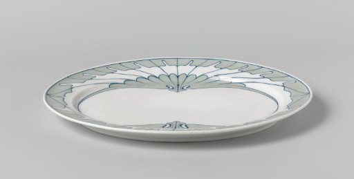 Plate, painted with the Flügel pattern