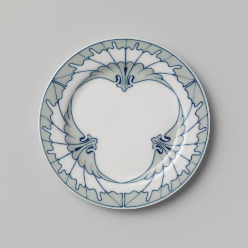 Plate, painted with the Flügelmuster decoration