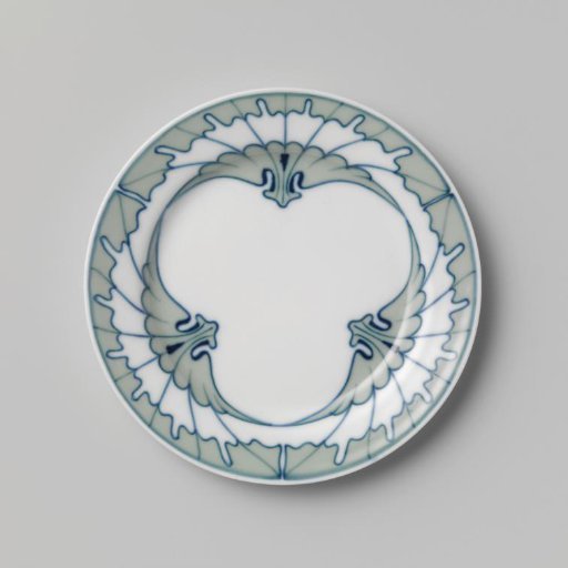 Plate, painted with the Flügelmuster decoration