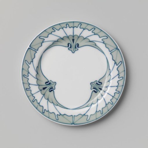 Plate, painted with the Flügelmuster decoration