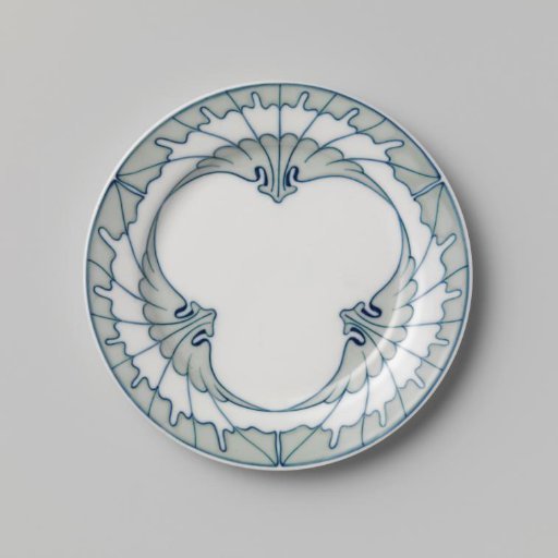 Plate, painted with the Flügelmuster decoration