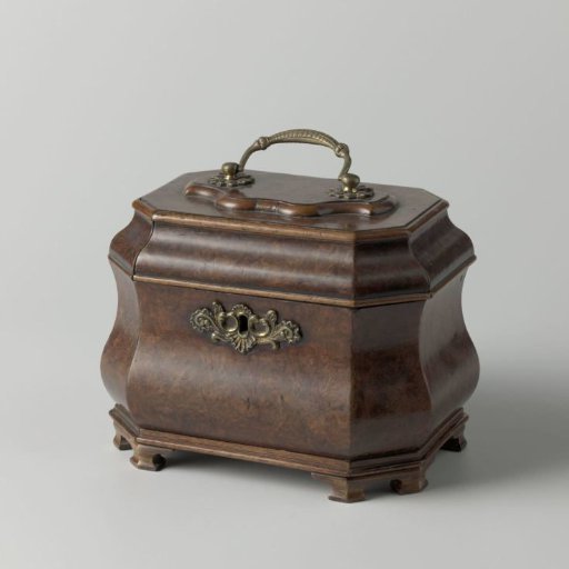 Chest lined with root nutwood. Octagonal, with curved sides