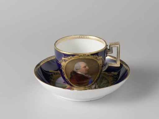Cup and saucer with the portraits of Count Camillo Marcolini and Baroness Maria Anna O’Kelly