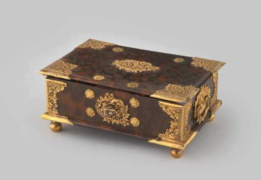 Tortoiseshell chest with gold mounts