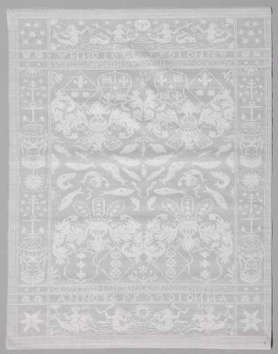 Coat of Arms of Camminga-Ockinga and Grovestins-Jongema and Fish Pattern