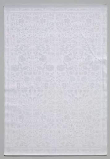 Napkin of white linen damask
