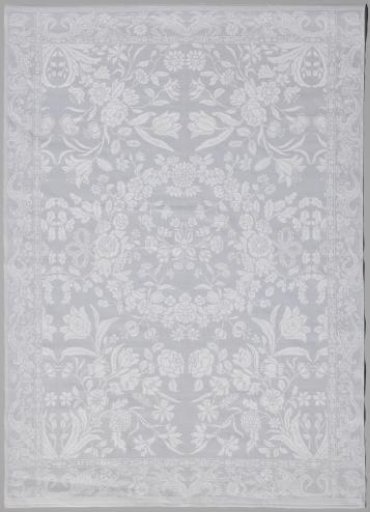 Napkin of white linen damask