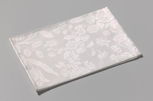 Napkin of white linen damask