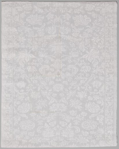Napkin of white linen damask