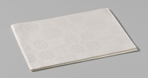 Tablecloth with pellet pattern with waffle check and flower form