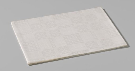 Tablecloth with pellet pattern with waffle check and flower form