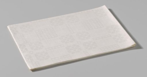 Tablecloth with pellet pattern with waffle check and flower form