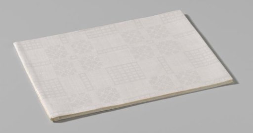 Tablecloth with pelican pattern with waffle check and flower shape
