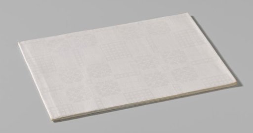 Tablecloth with pelican pattern with waffle check and flower shape