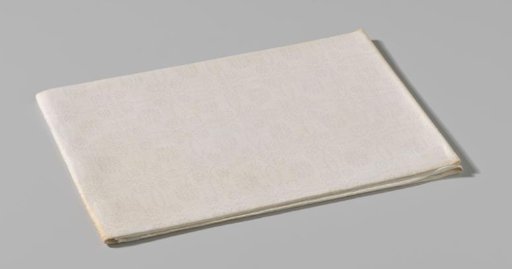 Napkin with pelican pattern, marked CH 33